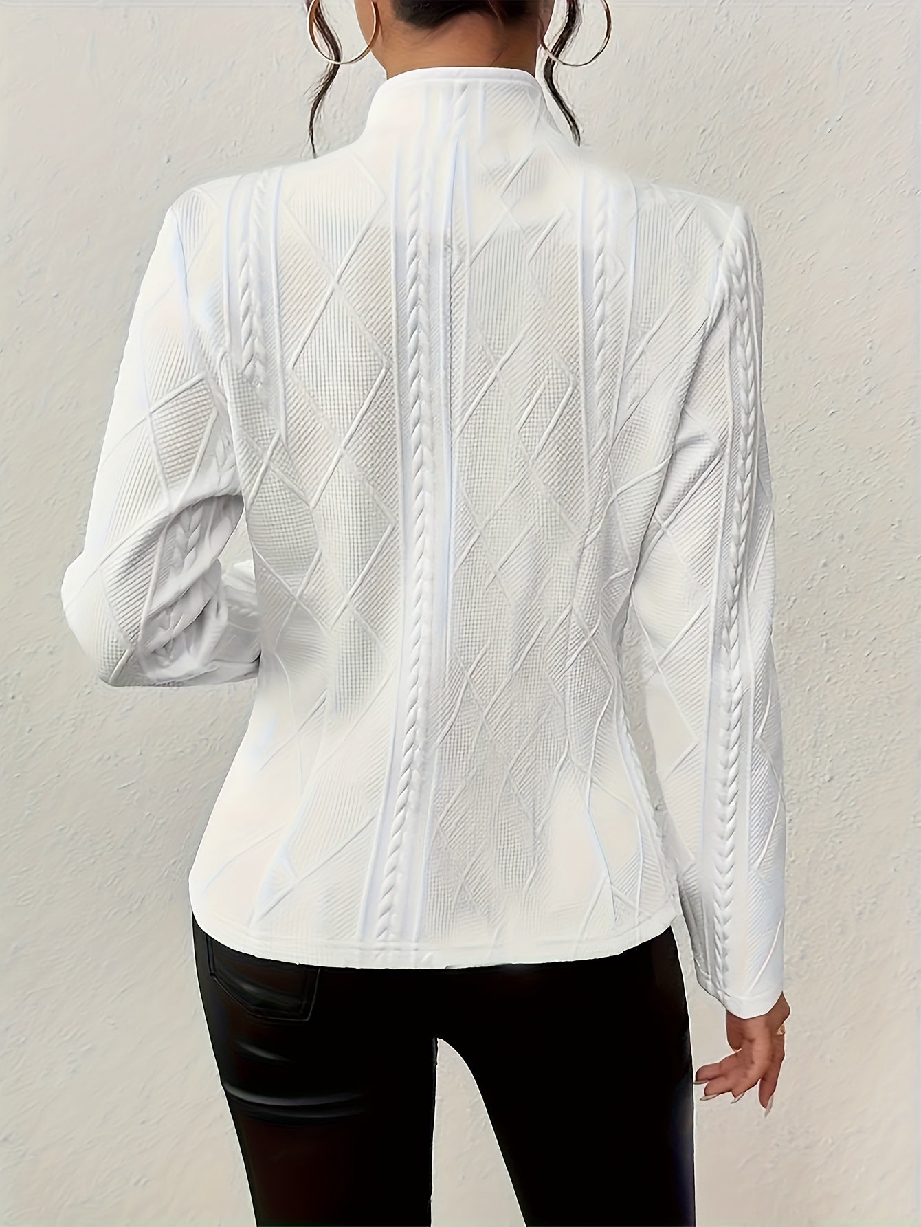 Jessy - Elegant Textured Knit Jacket for Fall/Winter