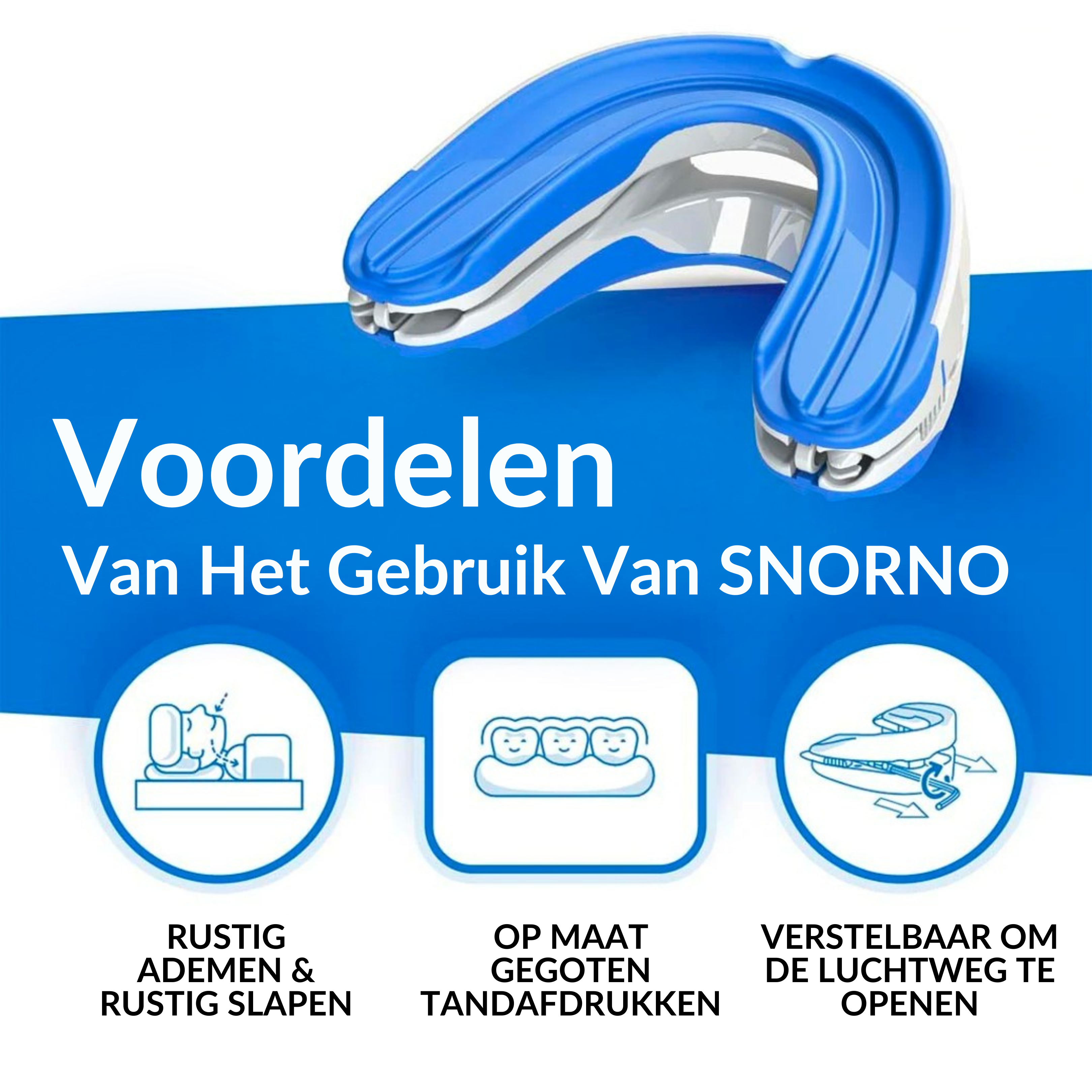 Snorno Anti-Snurk Beugel - Gebruiksvriendelijk & premium comfort