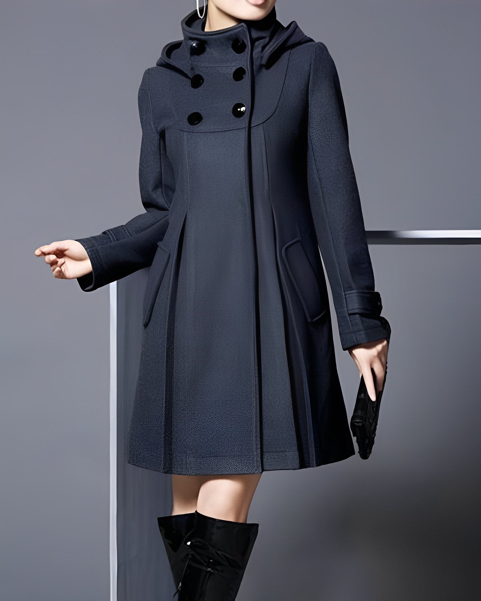 Isabelle | Long Coat Jacket With Side Pockets