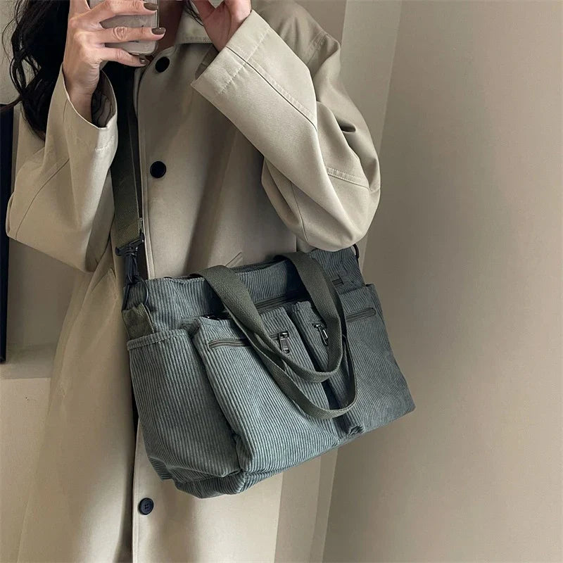 Oliva | Corduroy Tote Bag - Elegant & Trendy